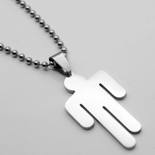 Billie Eilish Human Pendant Necklace – Punk Hip-Hop Jewelry