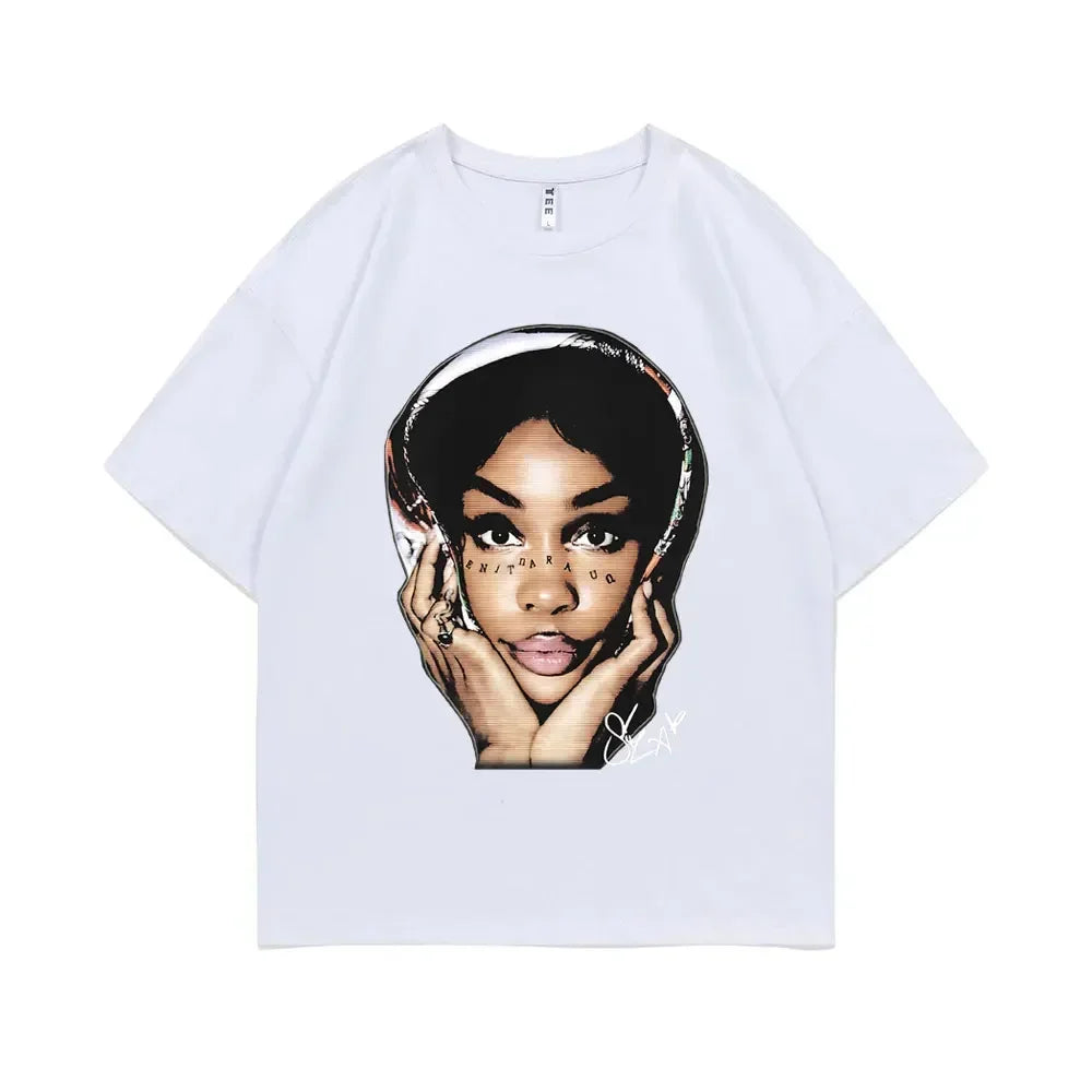 Unisex SZA Hip Hop Vintage Oversized T-Shirt – Casual Summer Streetwear