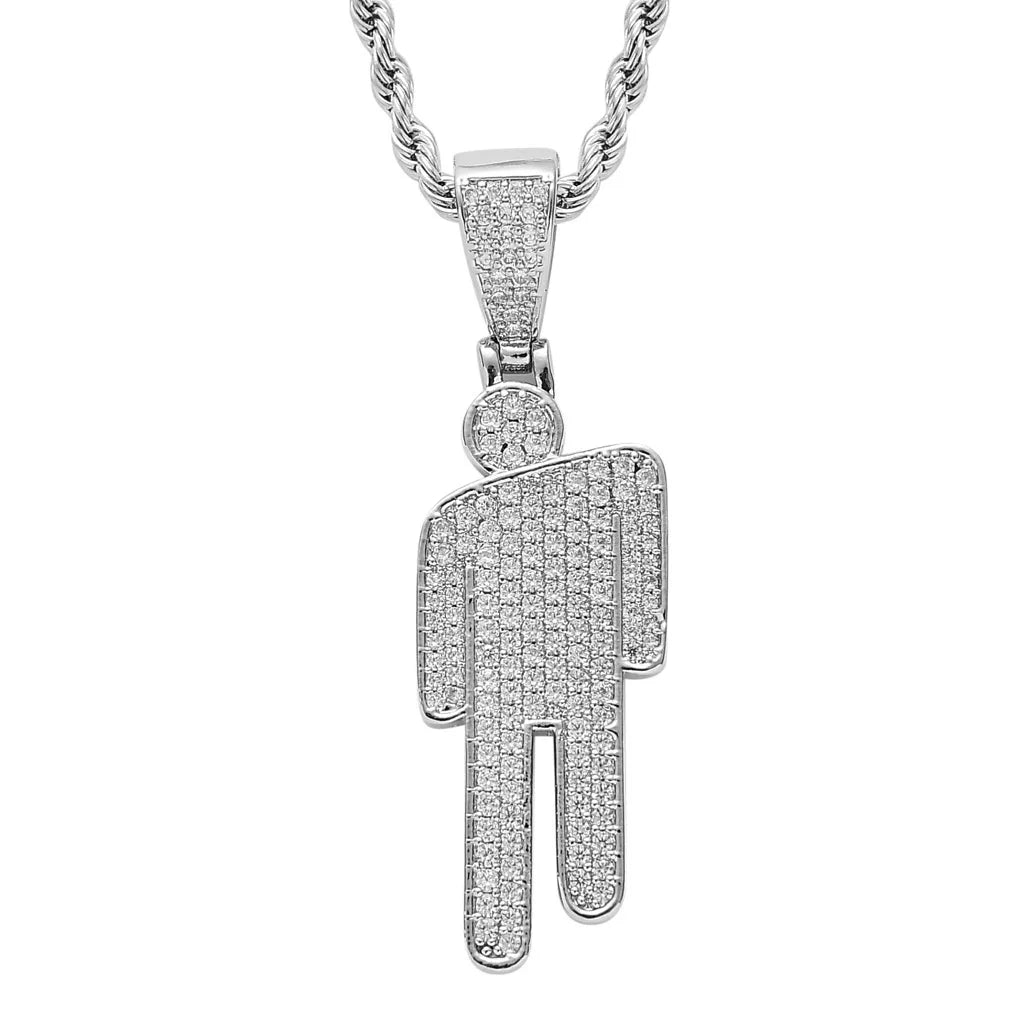 Billie Eilish Human Pendant Necklace – Punk Hip-Hop Jewelry