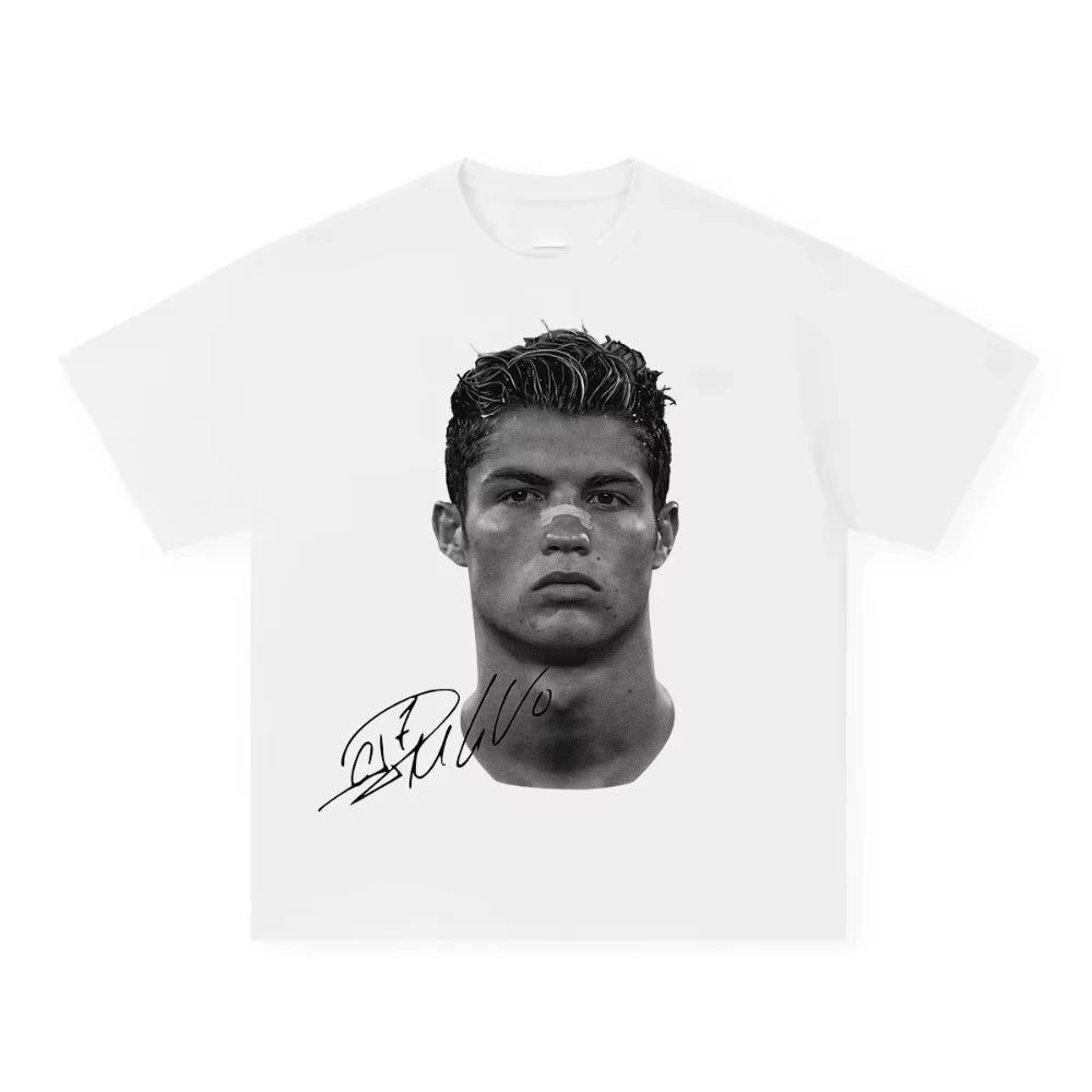 Cristiano Ronaldo Vintage Print T-Shirt – Classic Streetwear Style