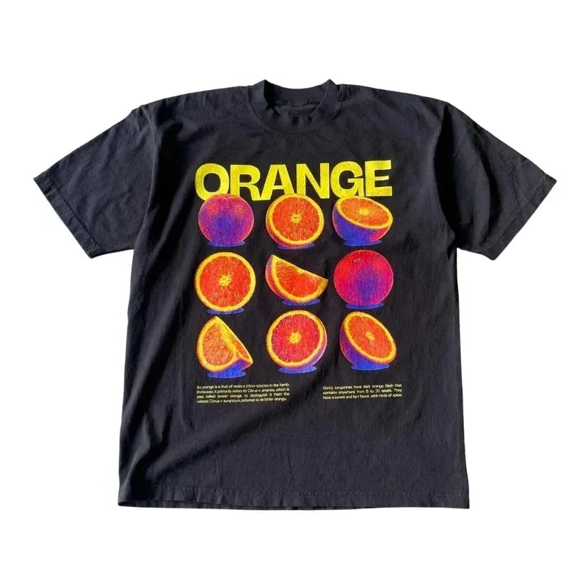 Summer Retro Fruit Print T-Shirt – Fun & Fresh Casual Tees