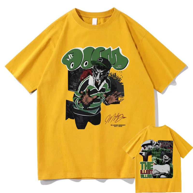 MF DOOM "Madvillainy" Double-Sided Print T-Shirt – Oversized Hip-Hop Streetwear