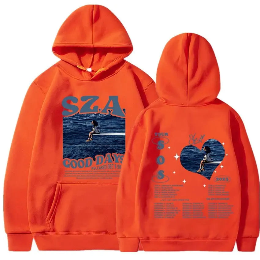 SZA "SOS" & "Good Days" Hoodie – Unisex Harajuku Streetwear Sweatshirt