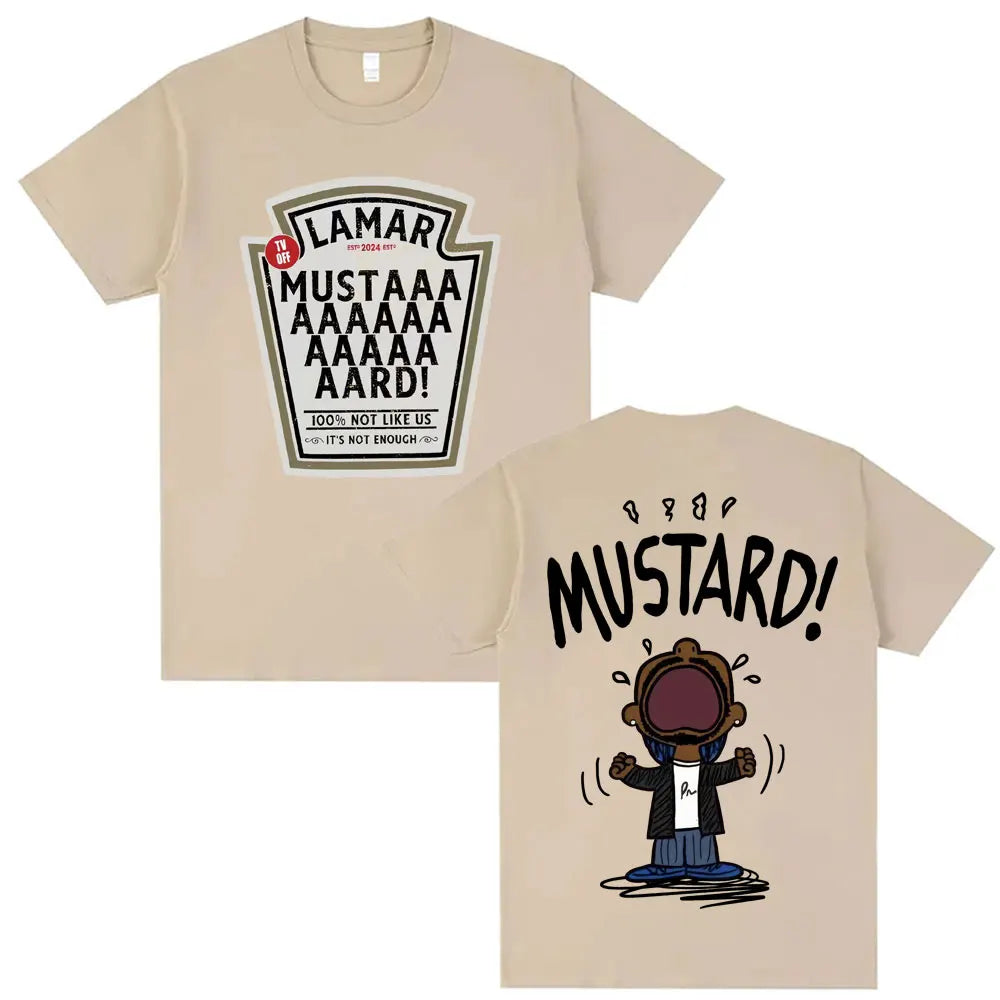 Kendrick Lamar Mustard T-Shirt – Oversized Hip-Hop Streetwear Tee