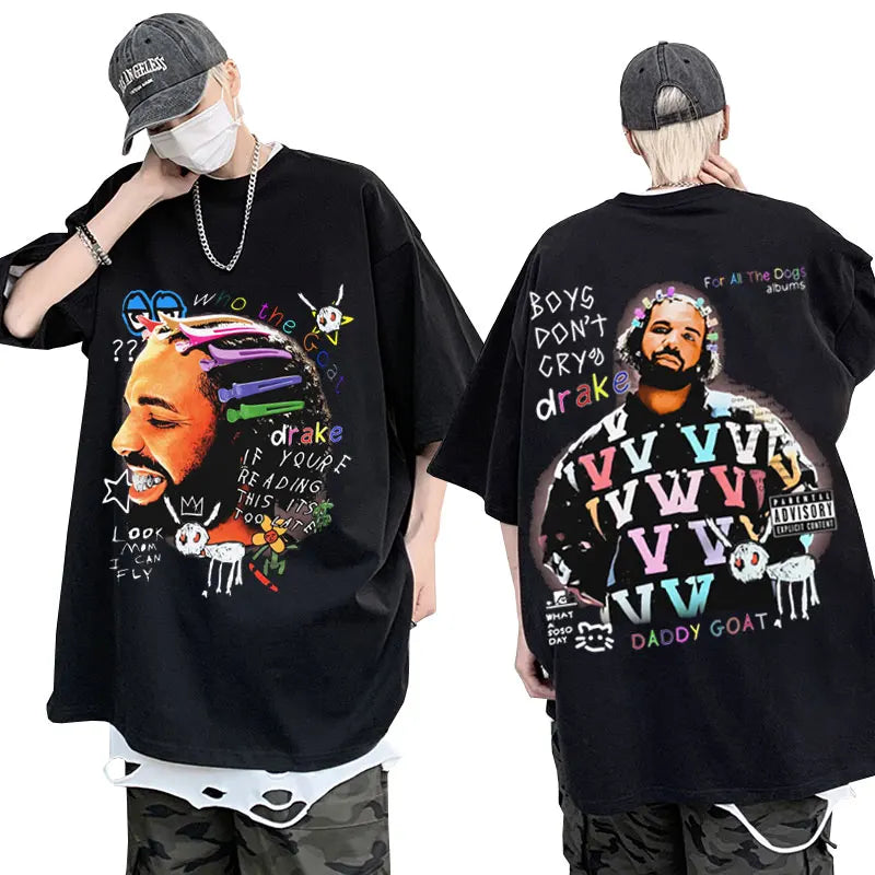 Drake Vintage Hip-Hop T-Shirt – Oversized Streetwear Essential