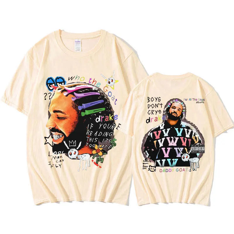 Drake Vintage Hip-Hop T-Shirt – Oversized Streetwear Essential