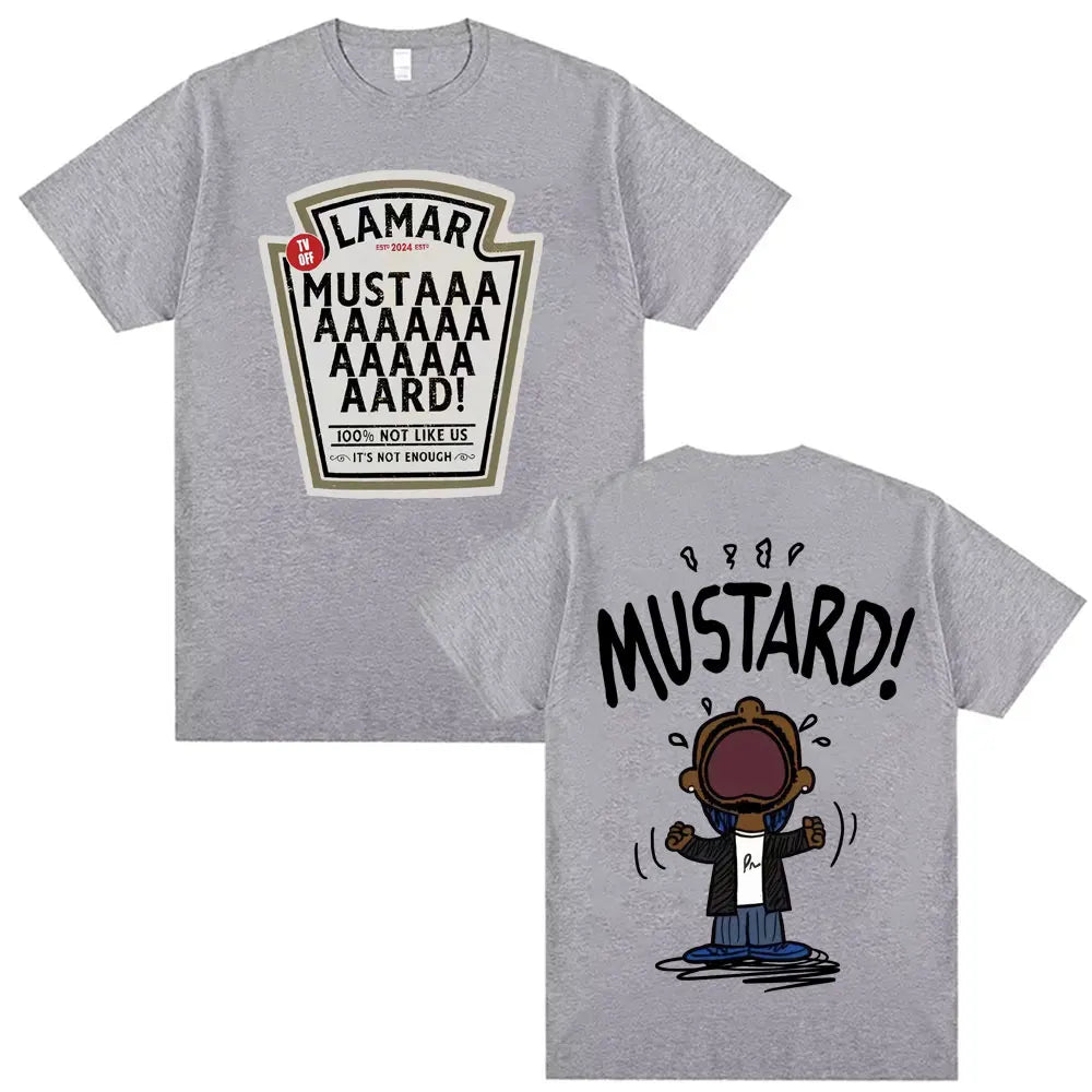 Kendrick Lamar Mustard T-Shirt – Oversized Hip-Hop Streetwear Tee