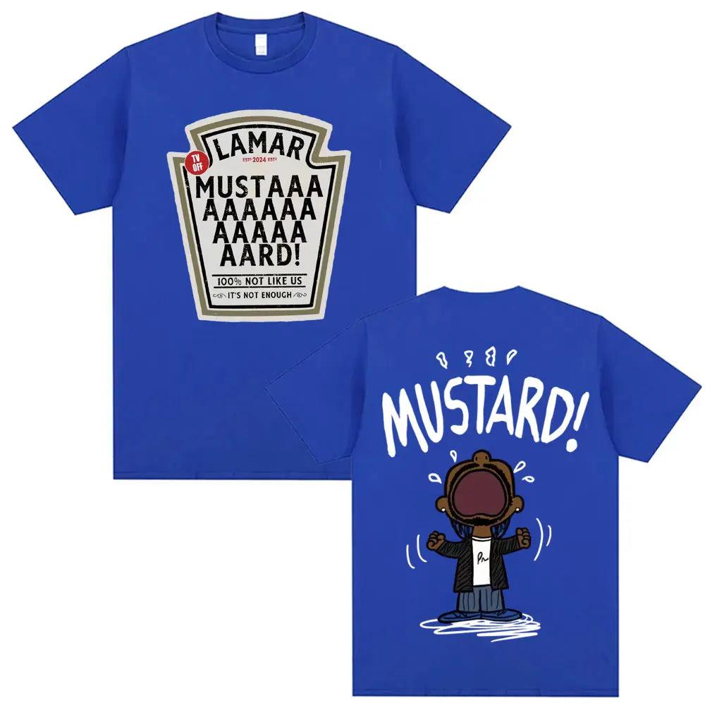 Kendrick Lamar Mustard T-Shirt – Oversized Hip-Hop Streetwear Tee