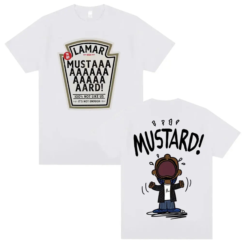 Kendrick Lamar Mustard T-Shirt – Oversized Hip-Hop Streetwear Tee