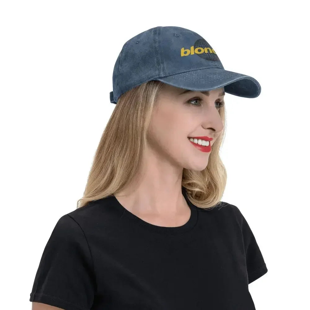 Frank Ocean "Blond" Vintage Distressed Denim Cap – Hip-Hop Streetwear Essential