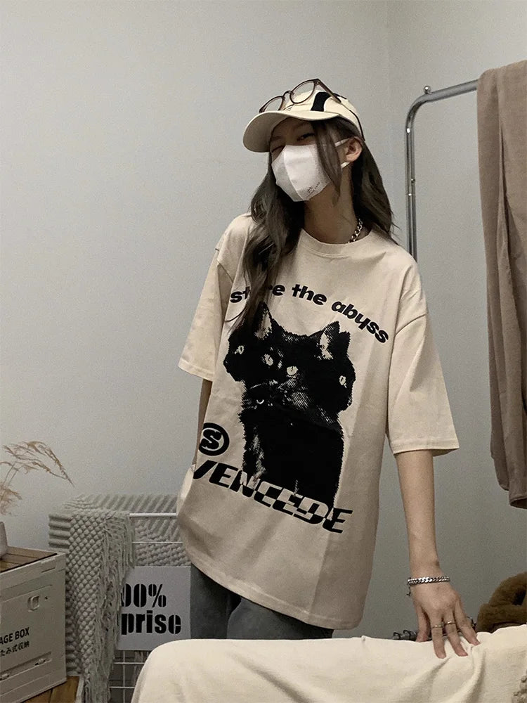 Hydra Cat Oversized T-Shirt – Y2K Streetwear Aesthetic