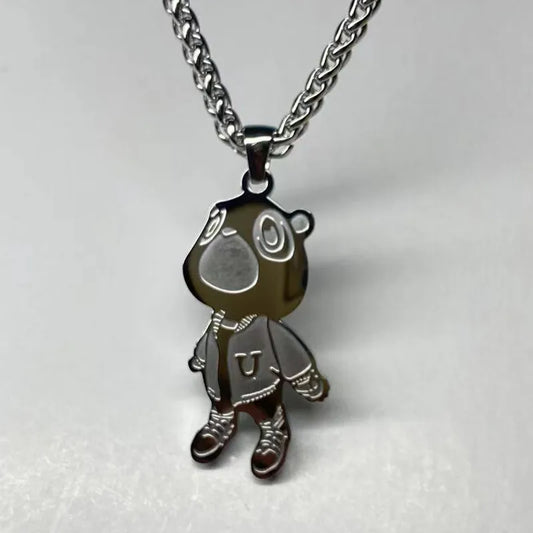 Kanye West Graduation Bear Pendant Necklace – Hip Hop Style Jewelry