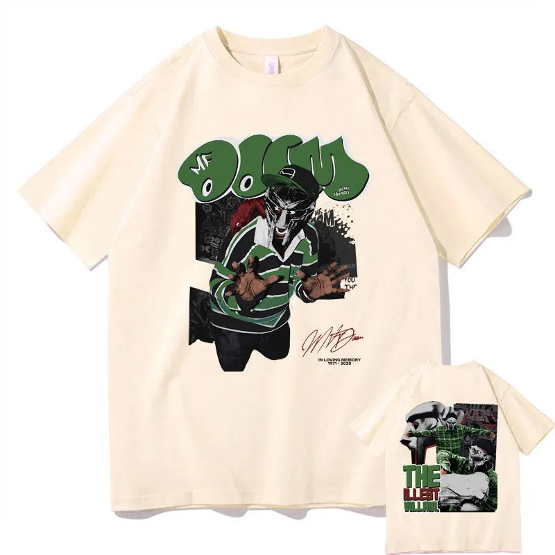 MF DOOM "Madvillainy" Double-Sided Print T-Shirt – Oversized Hip-Hop Streetwear