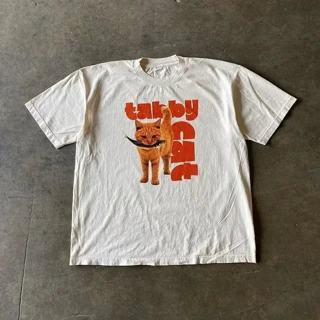 Vintage Harajuku Streetwear T-Shirt – Y2K Hip-Hop Essential