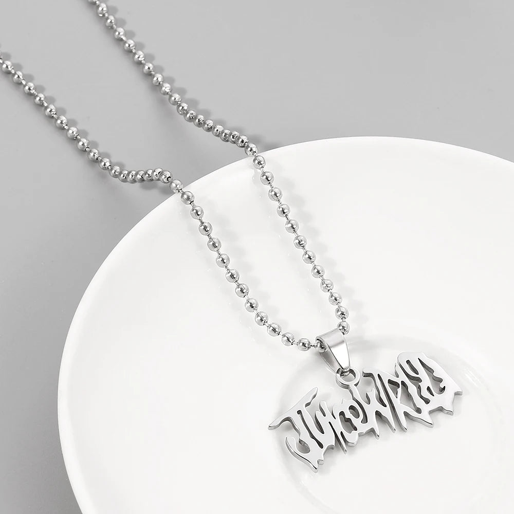 Juice WRLD Name Pendant Necklace – Memorial Jewelry