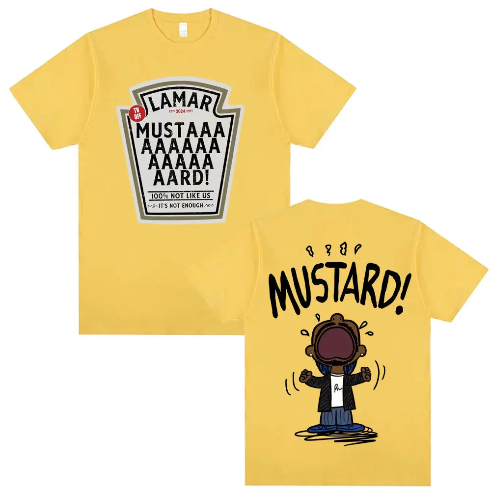 Kendrick Lamar Mustard T-Shirt – Oversized Hip-Hop Streetwear Tee