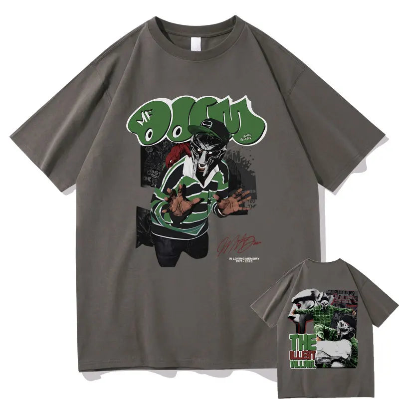 MF DOOM "Madvillainy" Double-Sided Print T-Shirt – Oversized Hip-Hop Streetwear