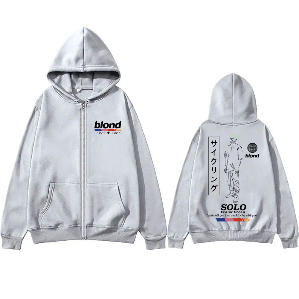 Frank Ocean Vintage Zip-Up Hoodie – Hip-Hop Streetwear Essential