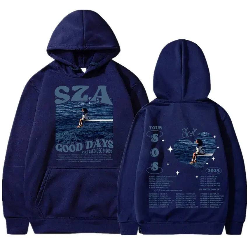 SZA "SOS" & "Good Days" Hoodie – Unisex Harajuku Streetwear Sweatshirt