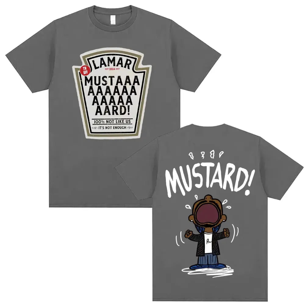 Kendrick Lamar Mustard T-Shirt – Oversized Hip-Hop Streetwear Tee