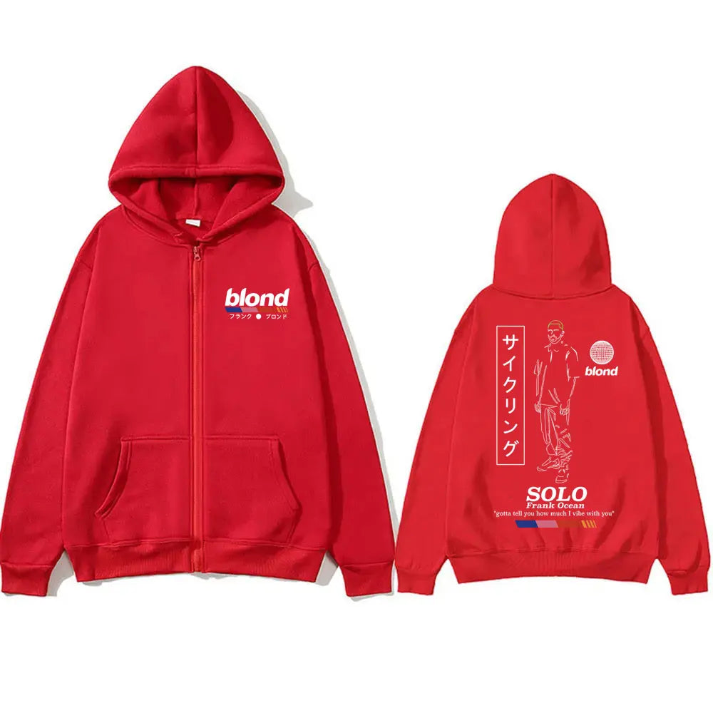 Frank Ocean Vintage Zip-Up Hoodie – Hip-Hop Streetwear Essential