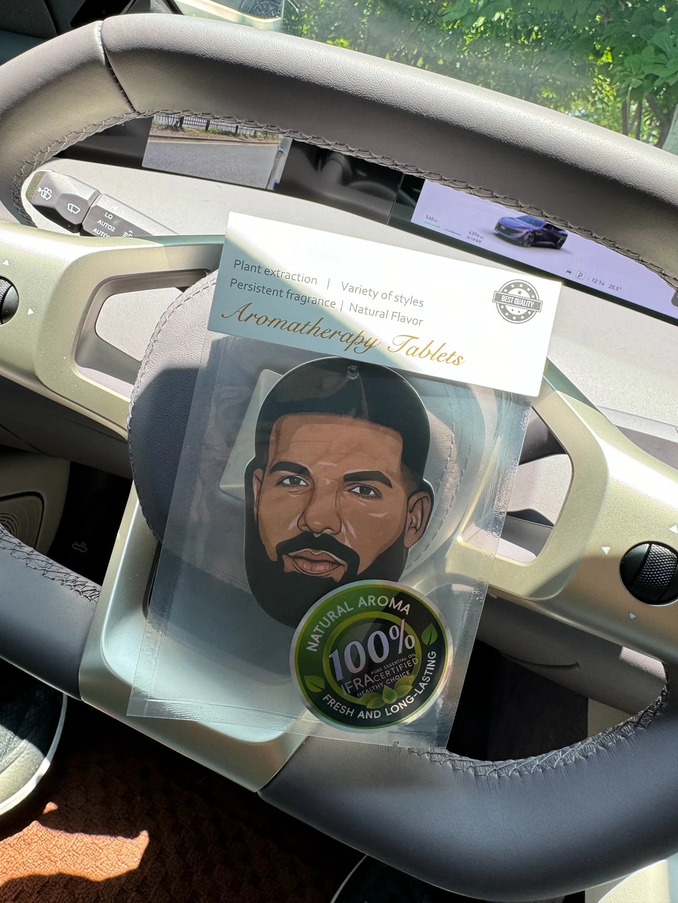 Drake Face Car Air Freshener – Natural Scent & Stylish Vibes