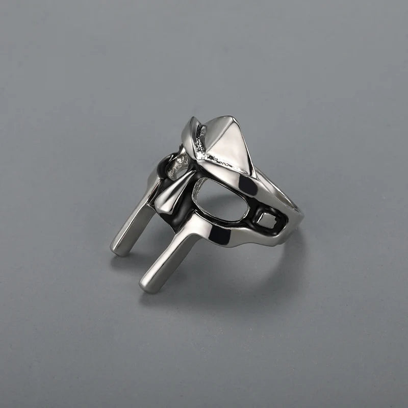 MF DOOM Mask Ring – Gothic Streetwear Jewelry