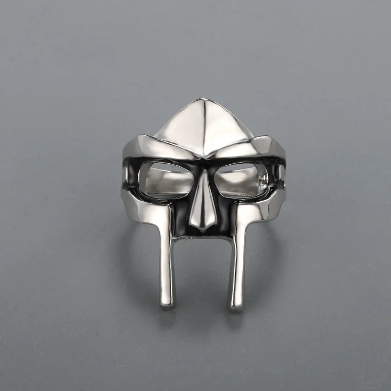 MF DOOM Mask Ring – Gothic Streetwear Jewelry