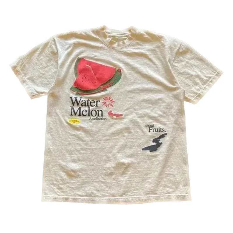 Summer Retro Fruit Print T-Shirt – Fun & Fresh Casual Tees