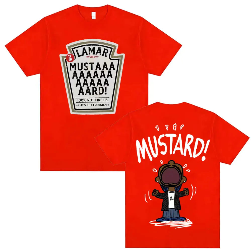 Kendrick Lamar Mustard T-Shirt – Oversized Hip-Hop Streetwear Tee