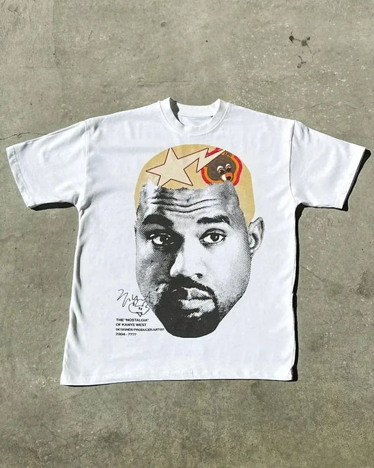 Kanye West Vintage Portrait T-Shirt – Hip-Hop Streetwear