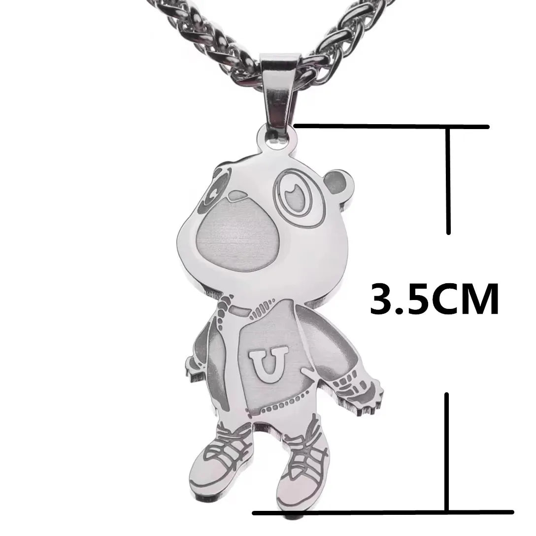 Kanye West Graduation Bear Pendant Necklace – Hip Hop Style Jewelry