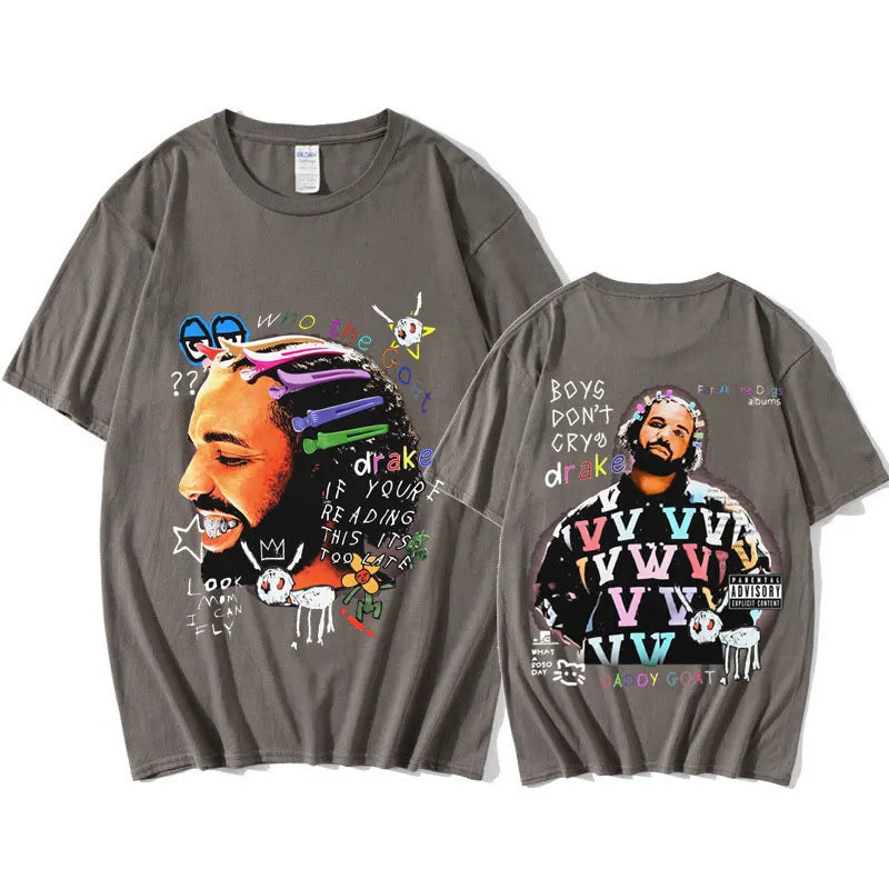 Drake Vintage Hip-Hop T-Shirt – Oversized Streetwear Essential